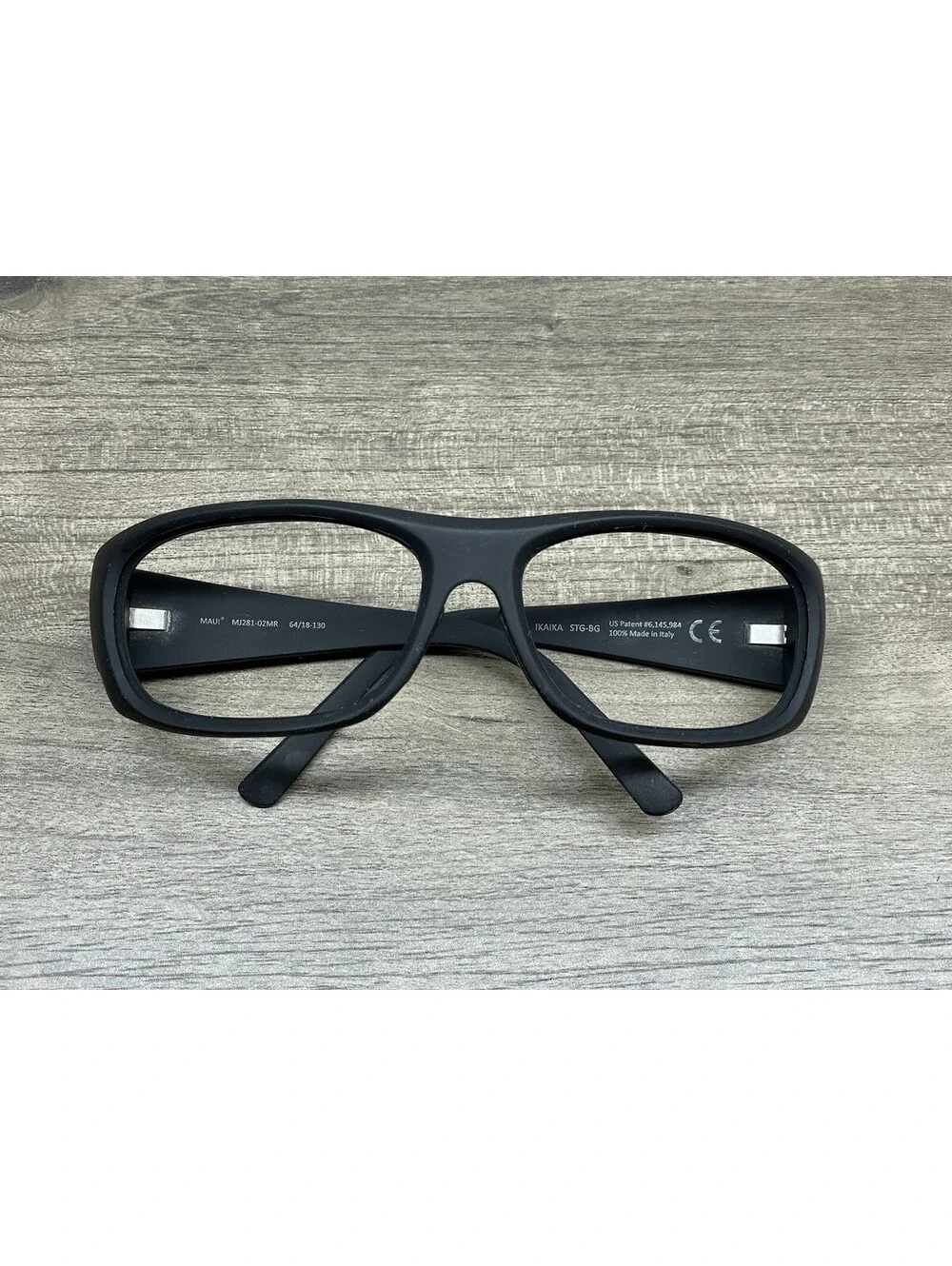 Maui Jim Ikaika Matte Black Rubber Sunglasses Italy MJ281-02MR *Frames Only